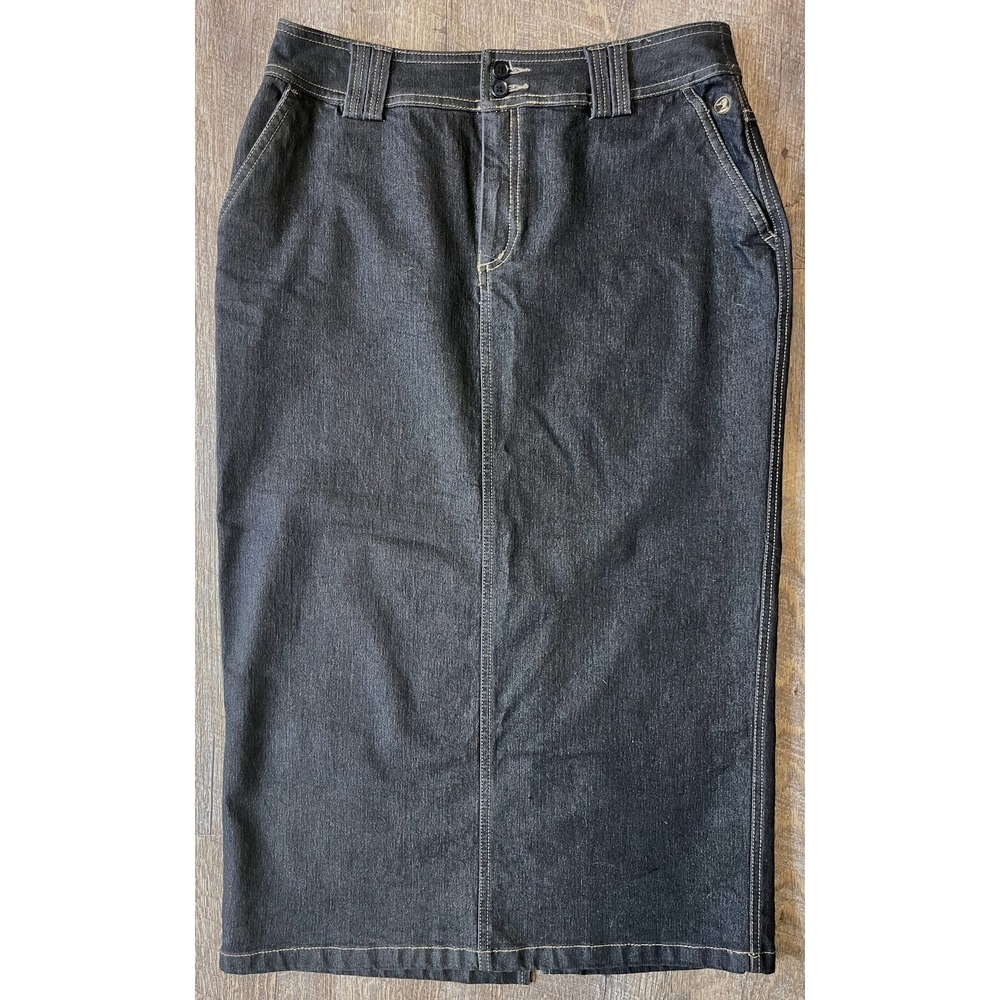 Duck Head long denim skirt, light black size‎ 10